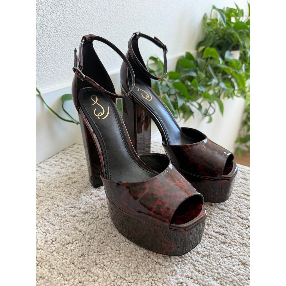 Sam Edelman Tortoiseshell Platform Sandals in Brown - Picture 3 of 14